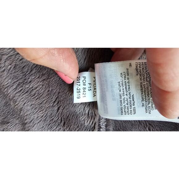 ExOfficio Women's Gray Striped Faux Fur Long Sleeve Snap Front Coat Size Small - Picture 13 of 13